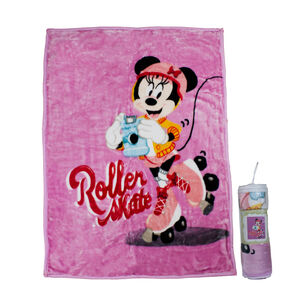 Frazada Ultra Soft Minnie Roller 80x110cm Rosado Disney