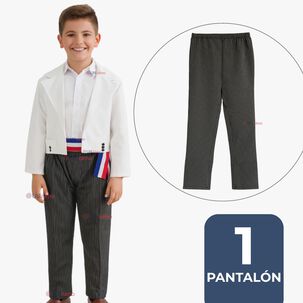 Pantal&oacute;n Huaso Gris Con Rayas Ni&ntilde;o Fiestas Patrias