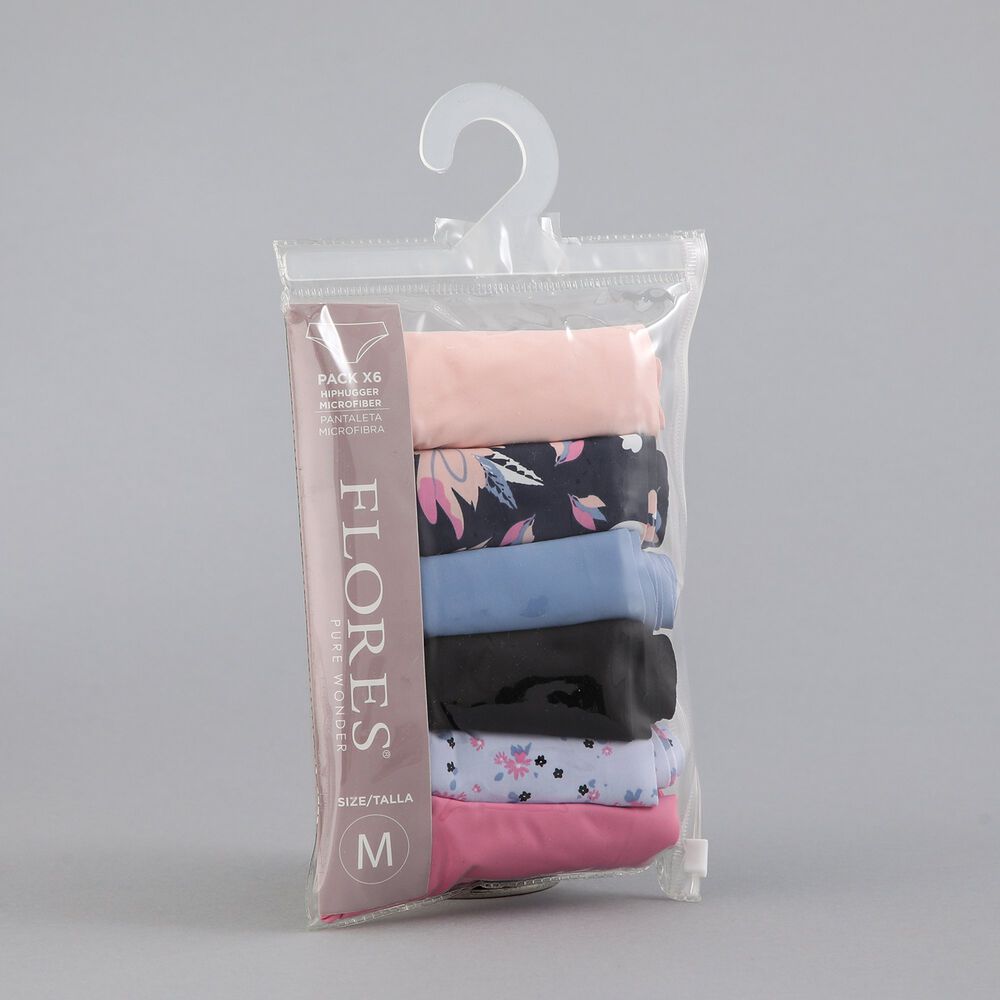 Pack 6x Pantaleta Bonded Microfibra Flores Mujer 25567-172 image number 9.0