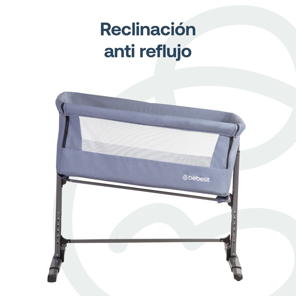 Cuna Colecho Con Mosquitero Myside Lx Azul Bebesit image number 4.0