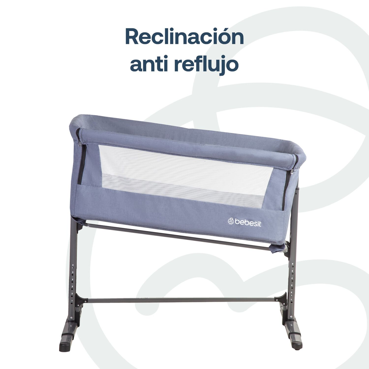 Cuna Colecho Con Mosquitero Myside Lx Azul Bebesit image number 4.0