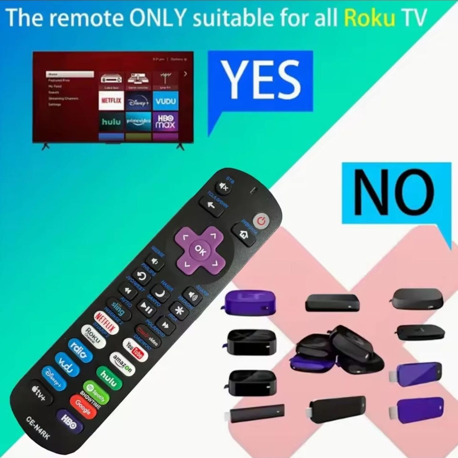 Control Remoto Universal Reproductor Roku Streaming Roku Tv image number 2.0