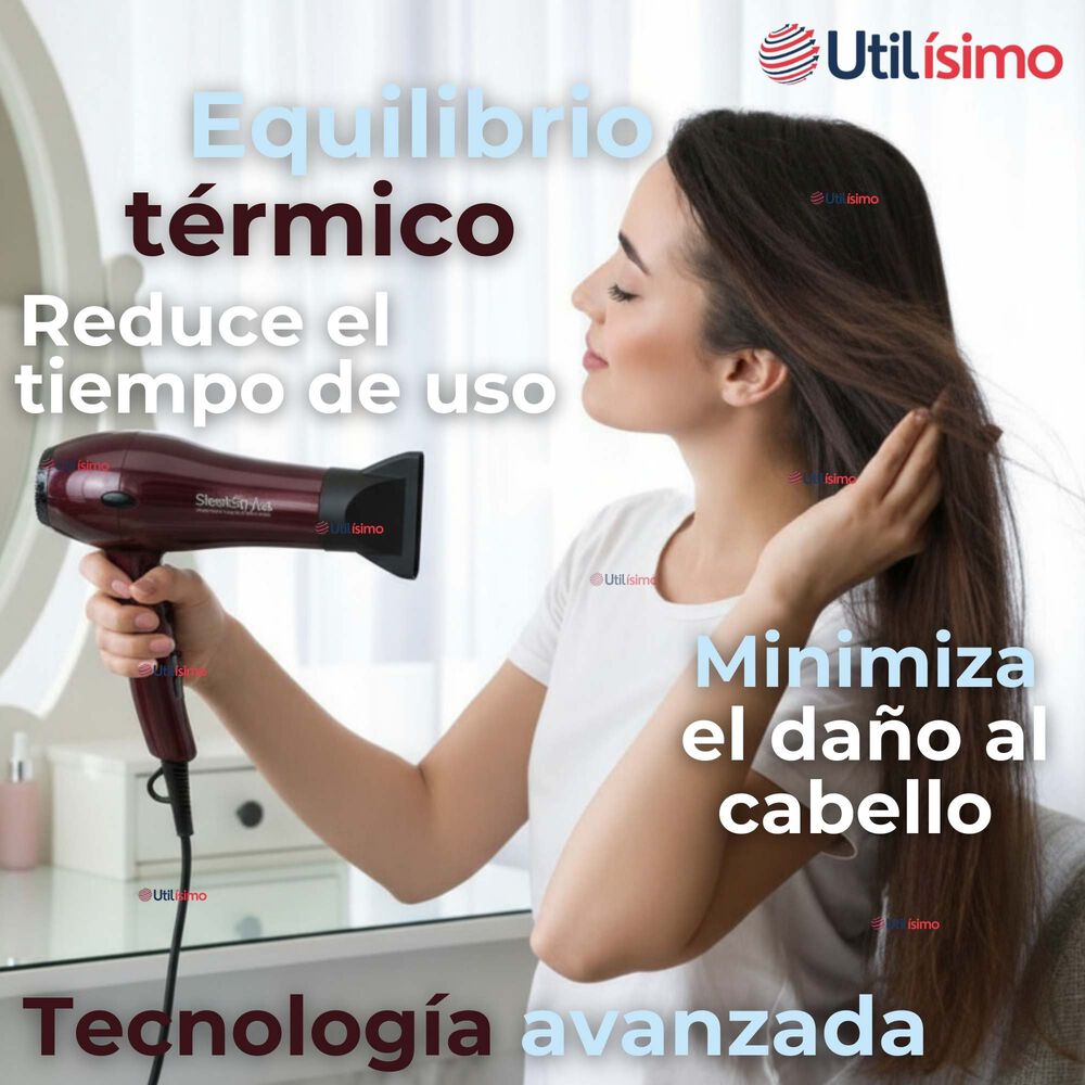 Secador De Pelo Alta Potencia Profesional 5000w Cabello Peluquer&iacute;a Rojo image number 3.0