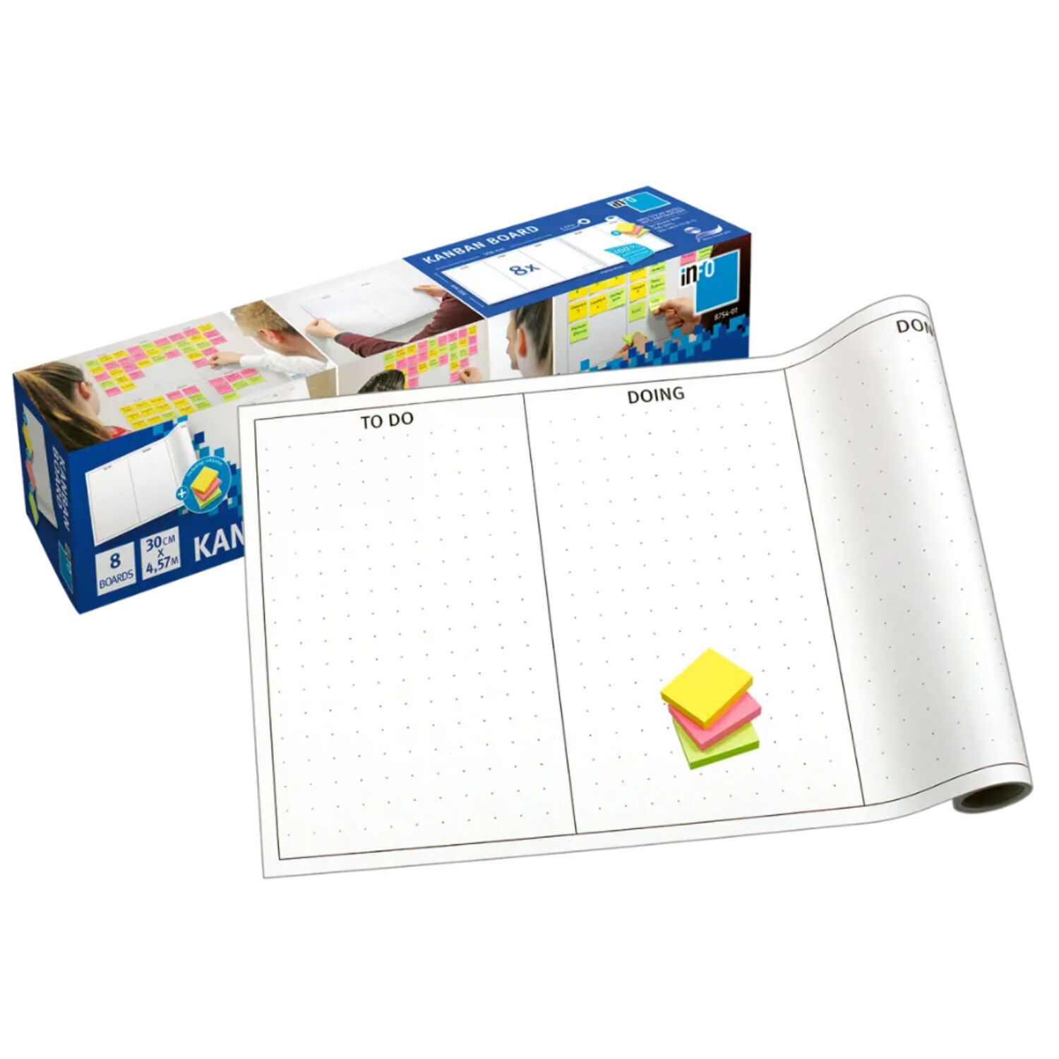 Pack 10 Unidades Tableros Adhesivos Kanban 50x30cms - Ps image number 0.0