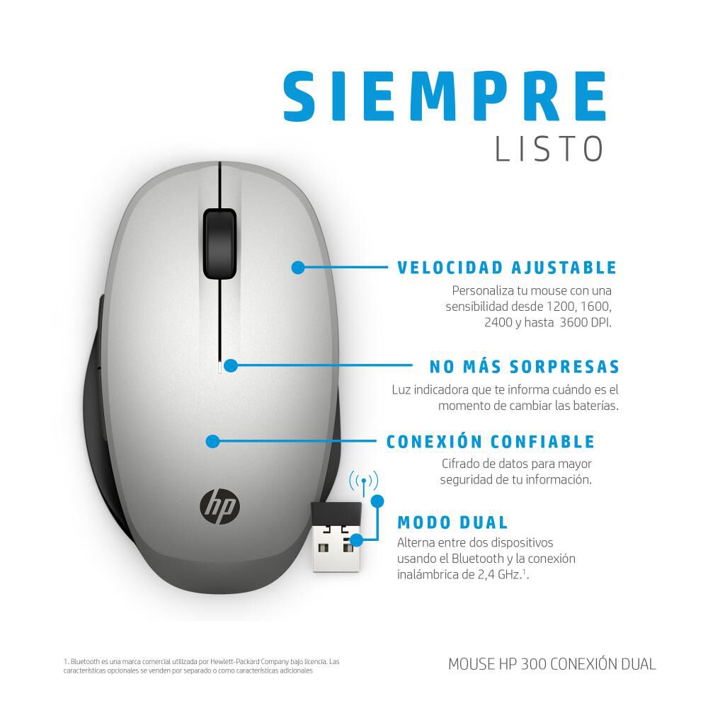 Mouse HP Dual Mode 300 image number 7.0