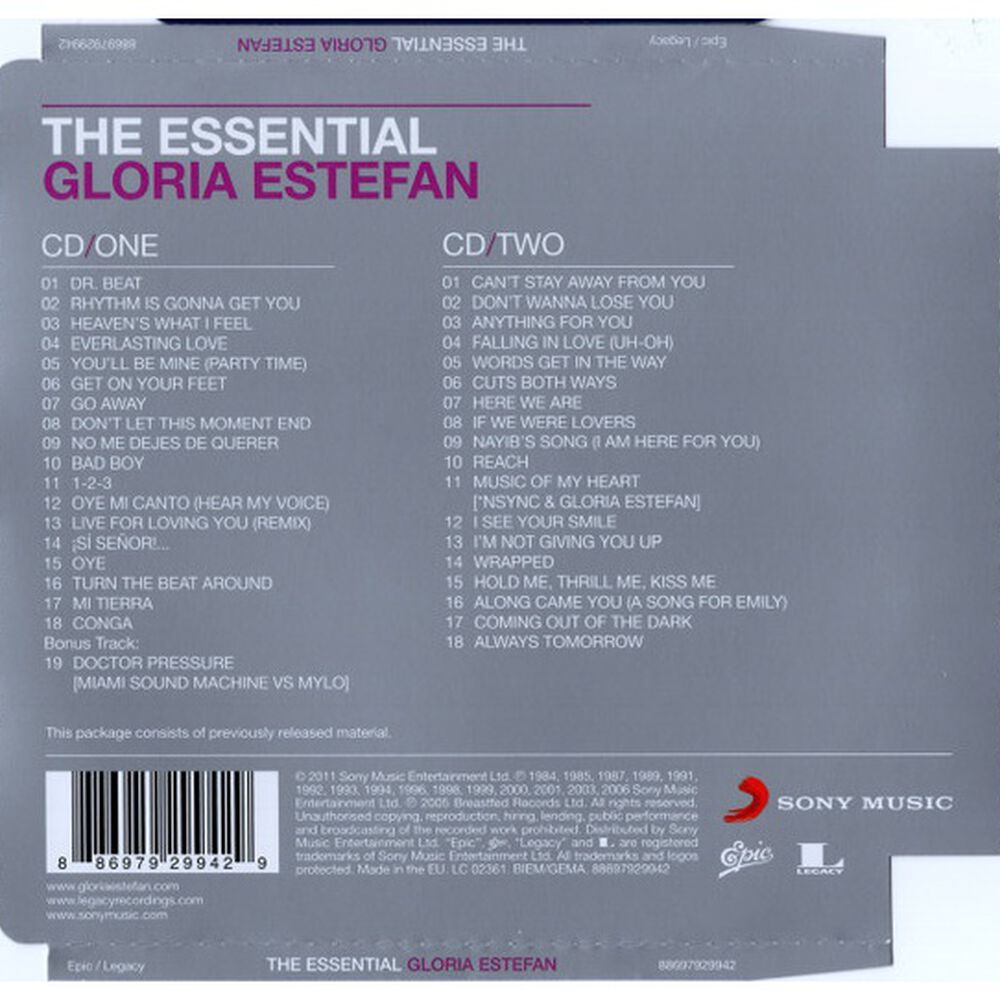 Gloria Estefan - Essential Gloria Estefan (2cd) | Cd image number 1.0