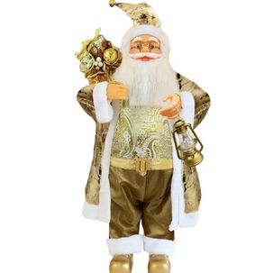 Viejo Pascuero Muñeco De Navidad 50 Cm Dorado