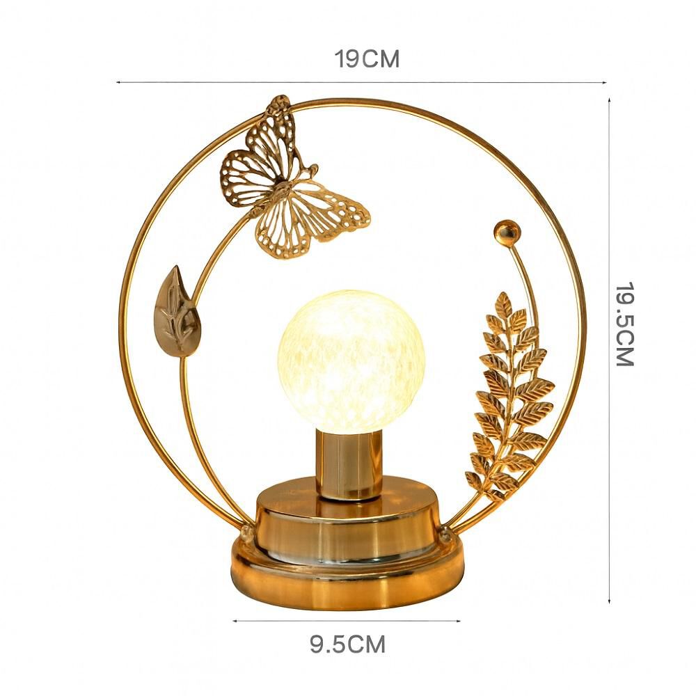 L&aacute;mpara Decorativa Mariposa Led Dorada Recargable image number 7.0