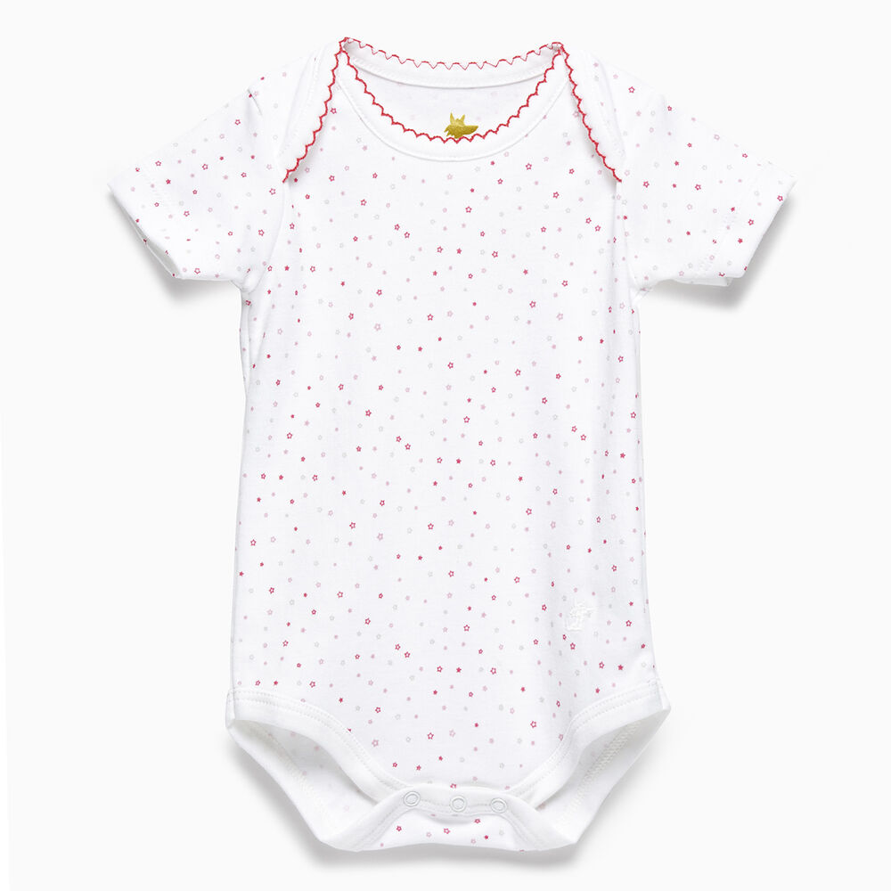 Pack Body Estrellas Blanco Fucsia Manga Corta Algodón Peruano image number 5.0