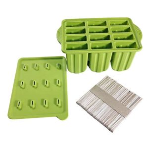 Molde Silicona De Helados Paleta + Accesorios Preparación