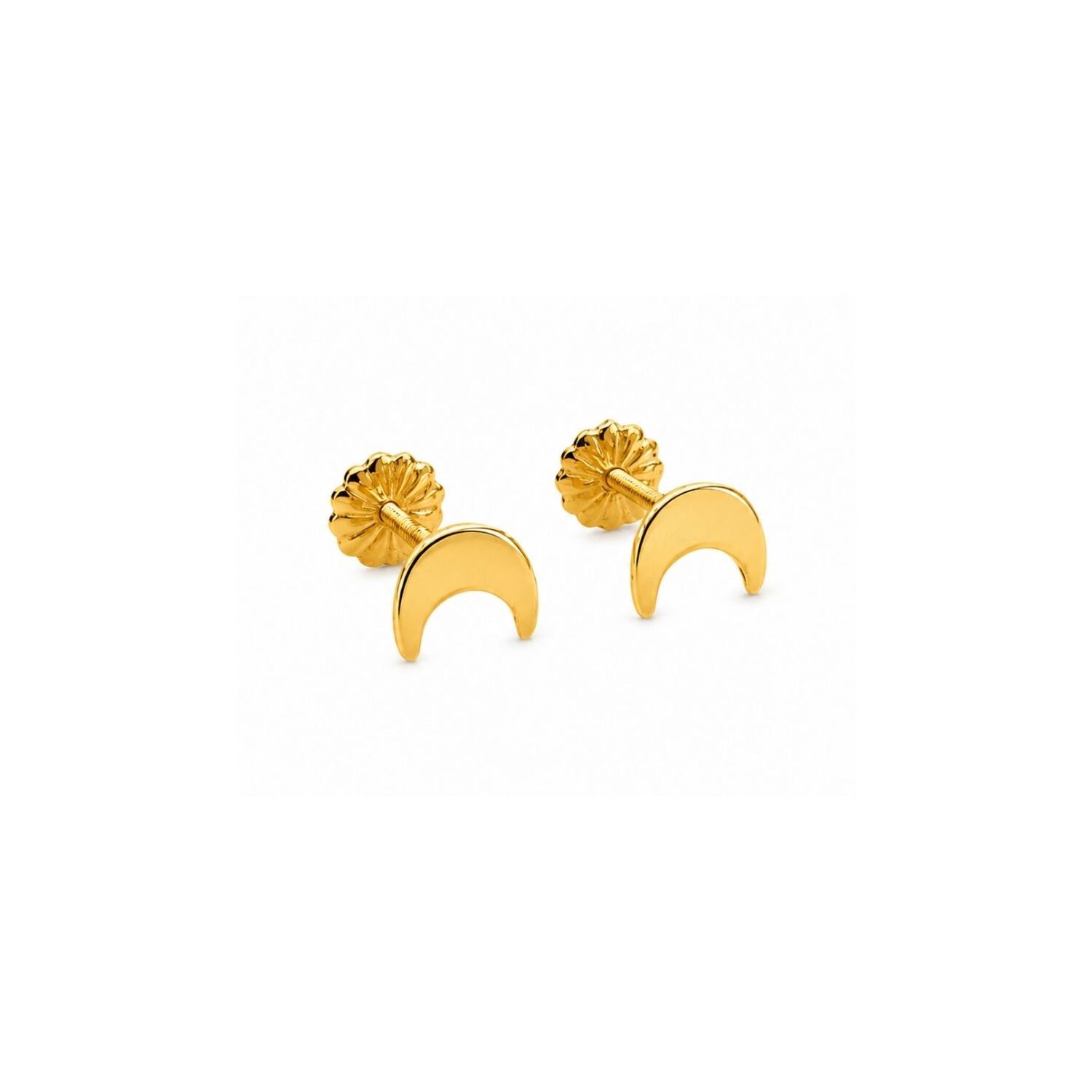 Aros Luna 5mm Oro 18k Nacional 0.70 Gr Dorado Mujer Regalo image number 2.0