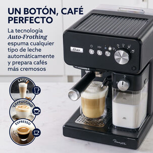 Cafetera Automática Oster Primalatte Negro Bvstem6604bk