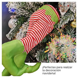 Adorno Piernas M&oacute;viles Ayudante De Santa O Grinch Navidad
