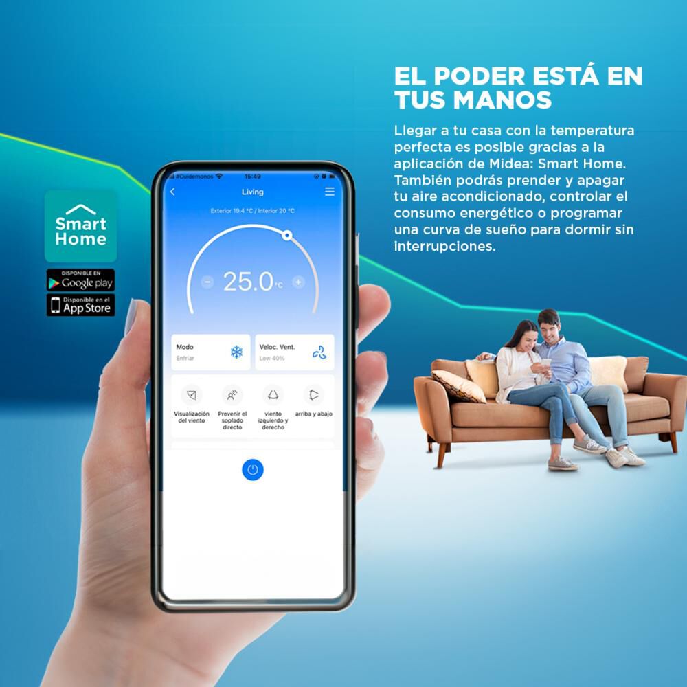 Aire Acondicionado Split Midea Breezeless9k / 9000 BTU image number 6.0