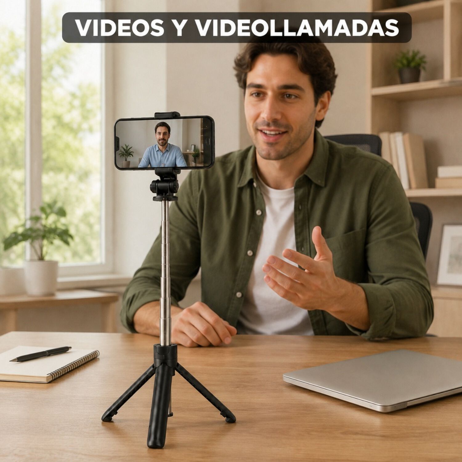 Palo Selfie Bluetooth Tr&iacute;pode Extensible 70 Cm image number 7.0