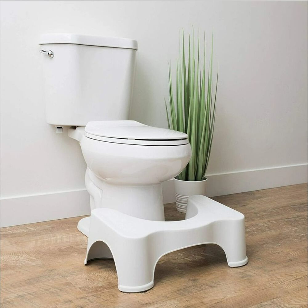 Taburete Antideslizante Blanco Para Baño Diseño Moderno image number 2.0