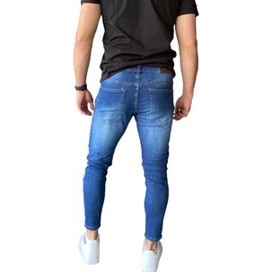 Jeans Destroyed Ankle Fit Azul 14333
