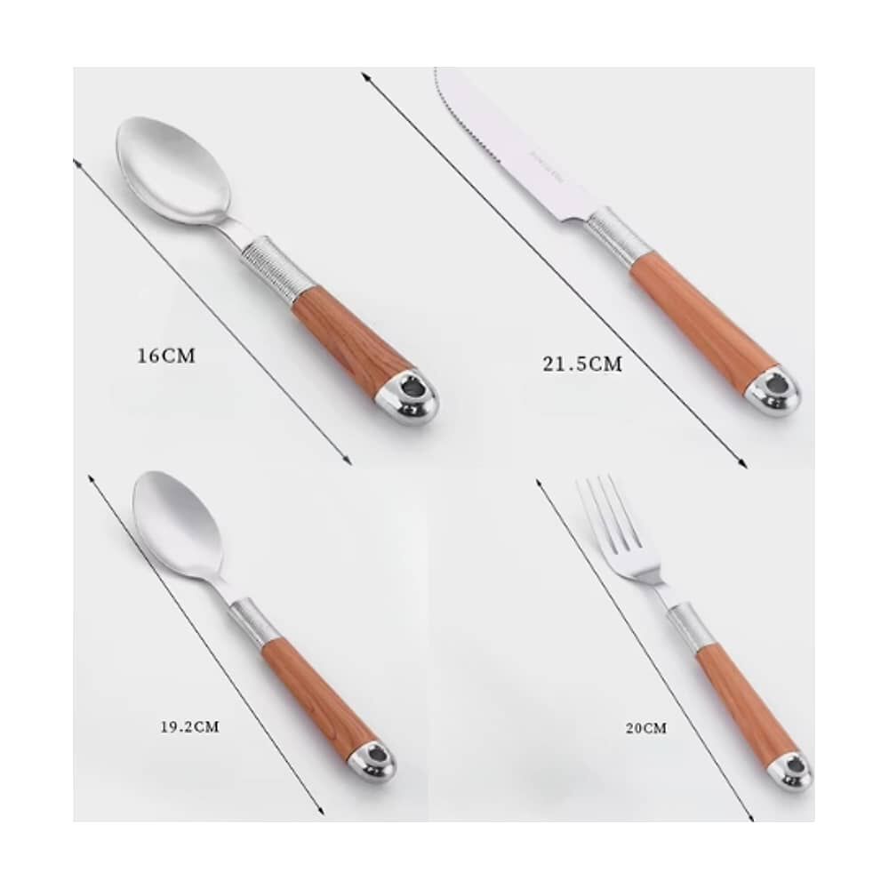 Set 24 Piezas Cubiertos Cuchilleria De Acero Inoxidable image number 5.0