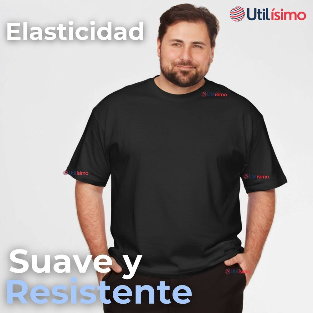 Polera Camiseta 100% Algodón Premium Manga Corta Básico Negro Hombre image number 6.0