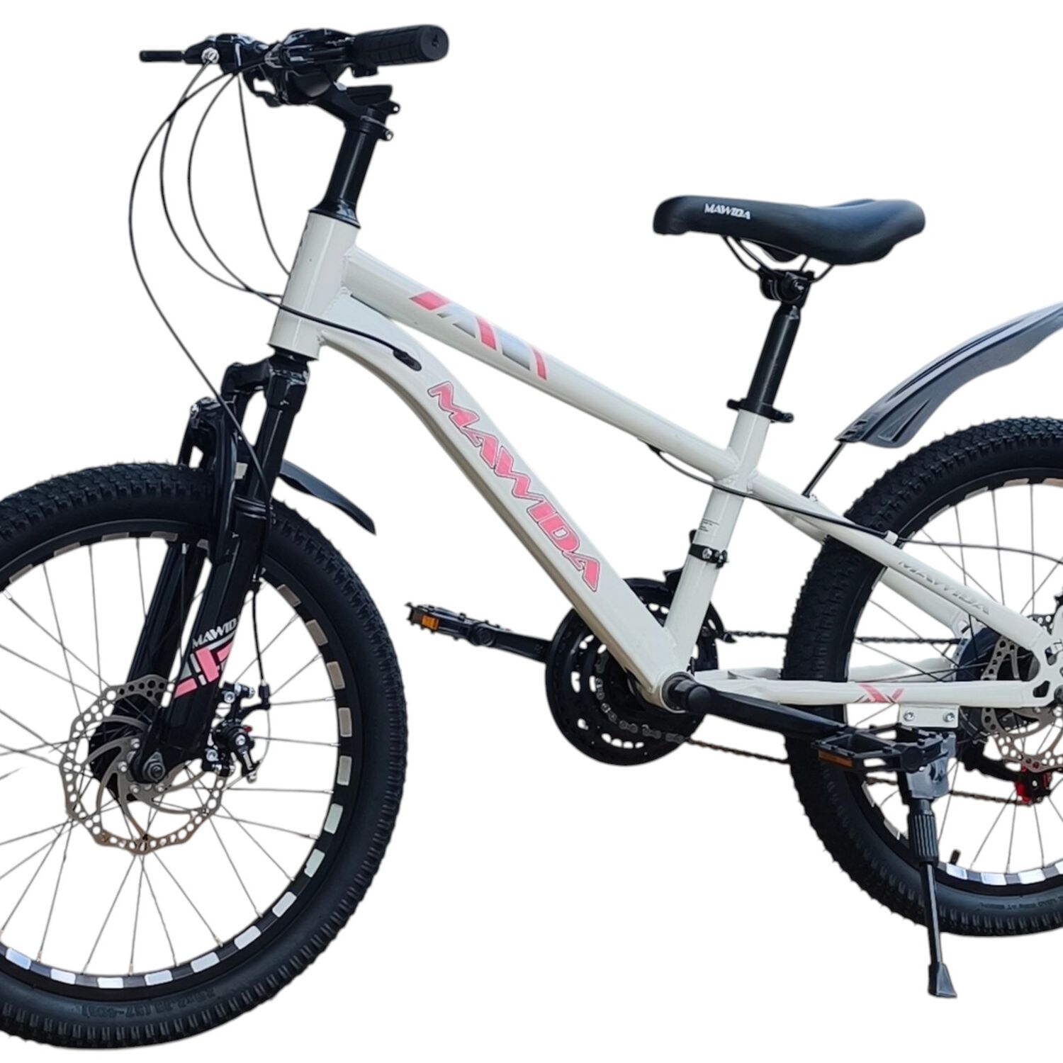 Bicicleta Aro 20 Mawida Con Freno Disco Y 21 Velocidades Blanco Rosado image number 2.0