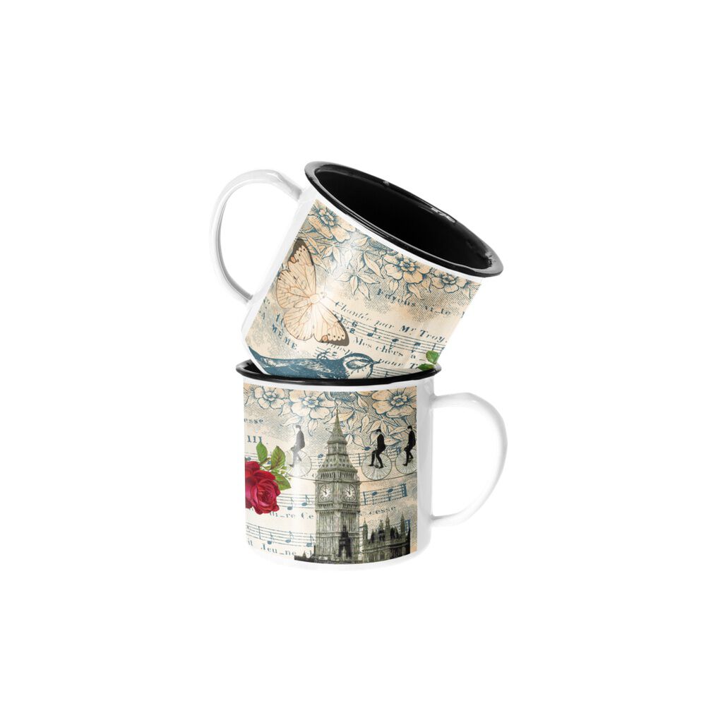Taza Enlozada Lechera Big Ben Londres Vintage image number 0.0