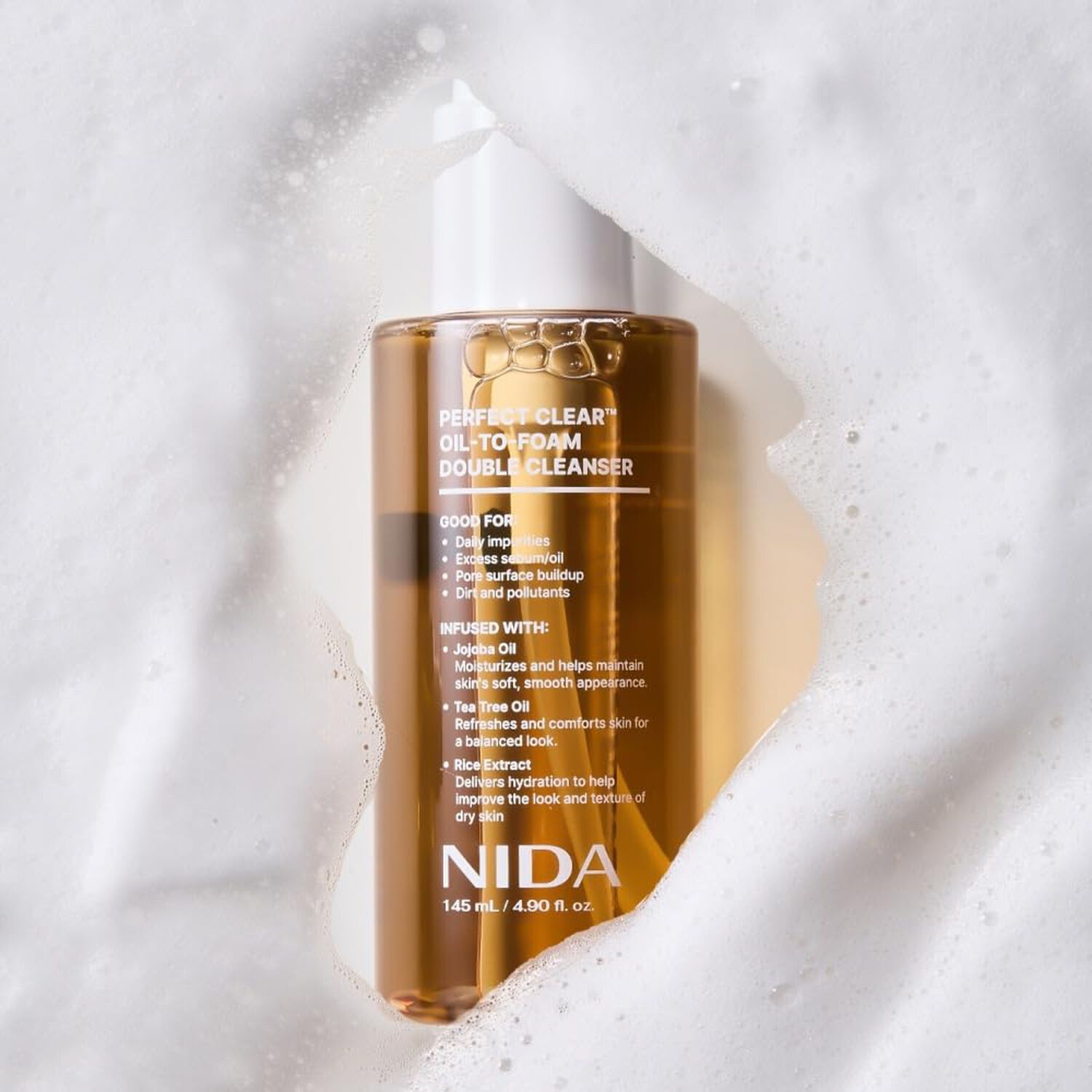Perfect Clear Oil-to-foam Double Cleanser (nida) -145ml Limpiador 2 En 1 Doble Limpieza image number 2.0