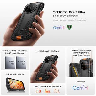 Doogee Fire 3 Ultra: Resistente 5,5 Pulgadas C&aacute;mara Nocturna