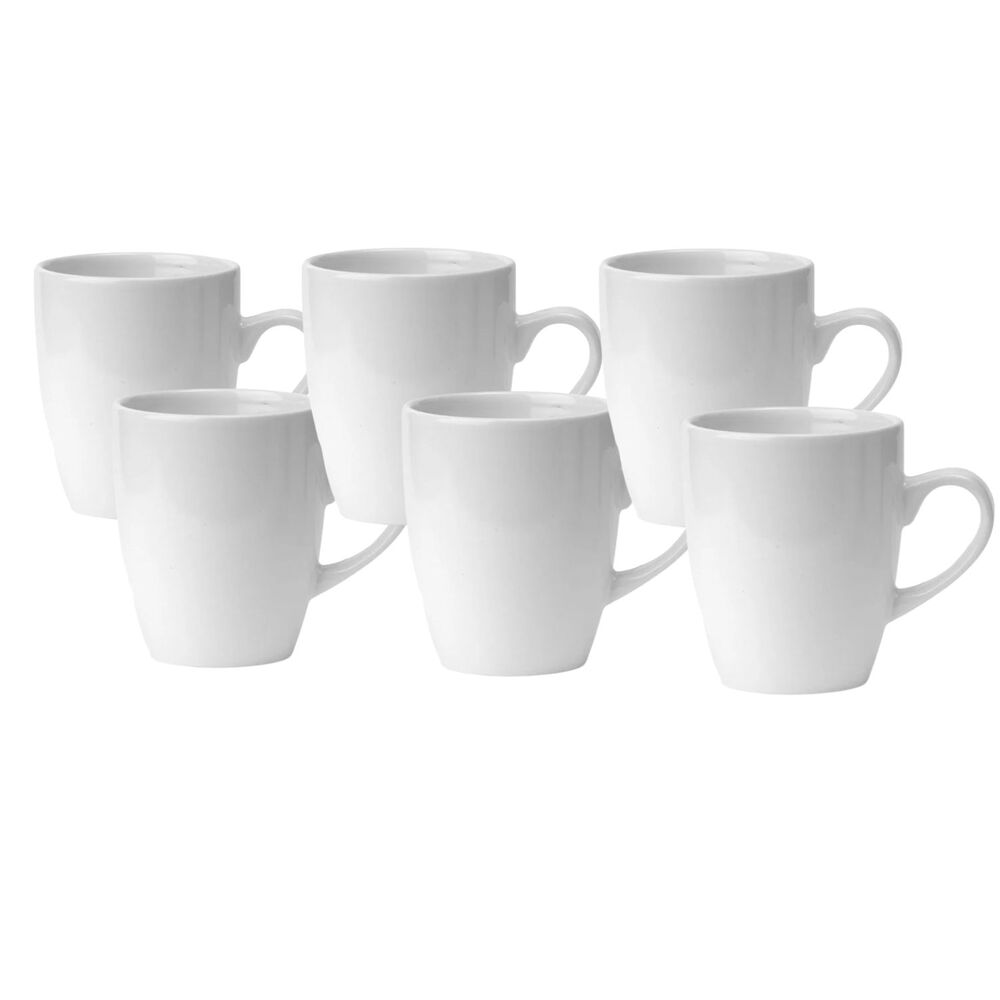 Set 6 Tazas Mug De Ceramica Blanco Bullet 325ml Hallen image number 0.0