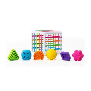Juego Did&aacute;ctico Cubo Sensorial Beb&eacute; Estimulaci&oacute;n 6 Piezas