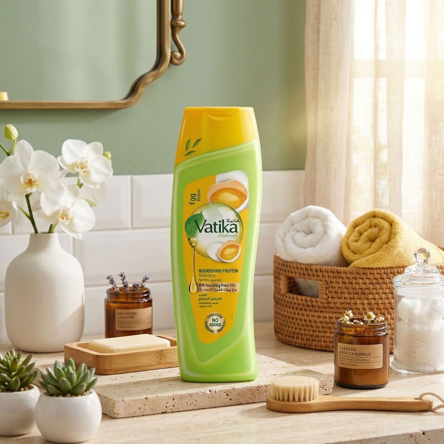 Vatika Shampoo Prot. Huevo 400 Ml (amarillo) image number 2.0
