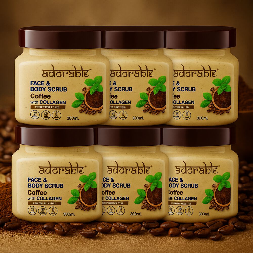 Pack Adorable 6 Exfoliantes Caf&eacute; & Col&aacute;geno 300 Ml image number 1.0