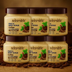 Pack Adorable 6 Exfoliantes Café & Colágeno 300 Ml Pack Adorable 6 Exfoliantes Café & Colágeno 300 Ml