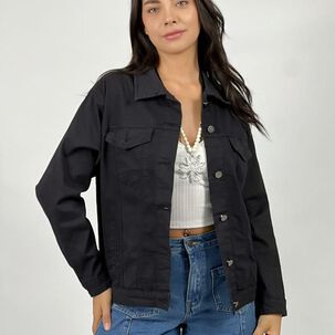 Chaqueta De Mezclilla Dorso Rostros Abstractos