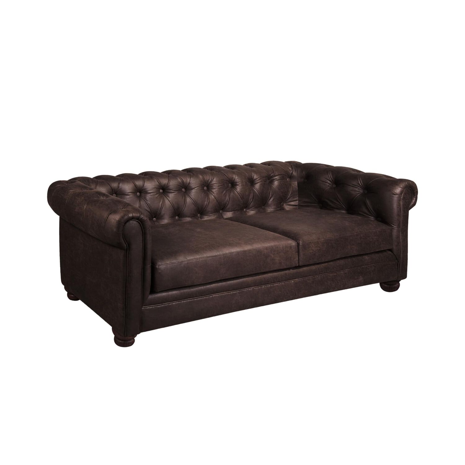 Sofa Florencia 3 Cuerpos Cuero Colorado Marron image number 0.0