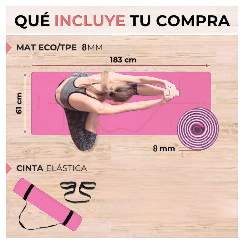 Mat De Yoga 6mm Ecologico Biodegradable Yep Sport image number 2.0