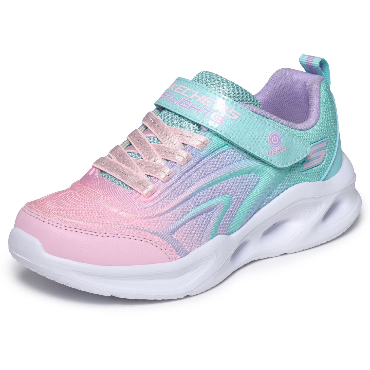 Zapatilla Skechers Skechers Sola Glow Ni&ntilde;a Rosado image number 3.0