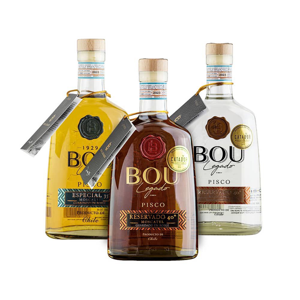 Pisco Bou Legado X 3 Variedades image number 0.0