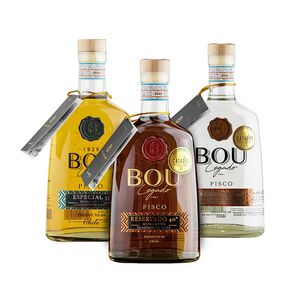 Pisco Bou Legado X 3 Variedades
