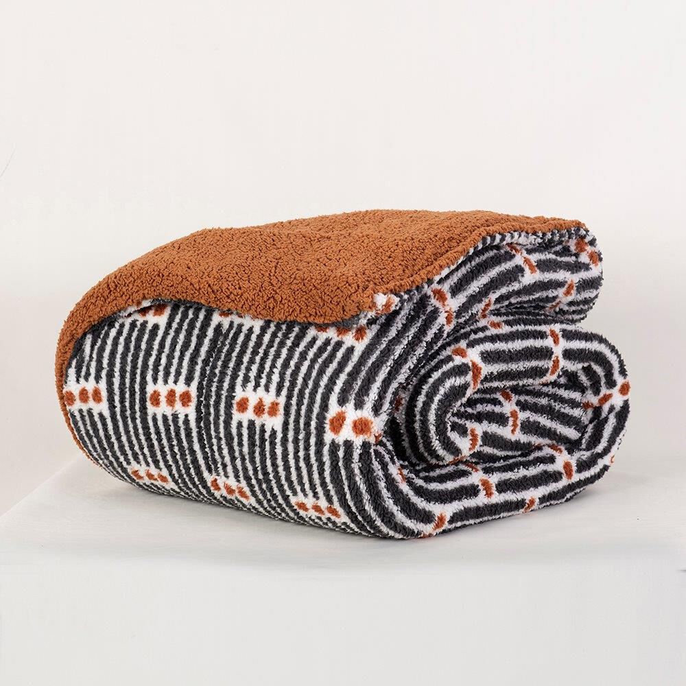 Plumon Sherpa/sherpa Estampado 2 Plazas Dots image number 2.0