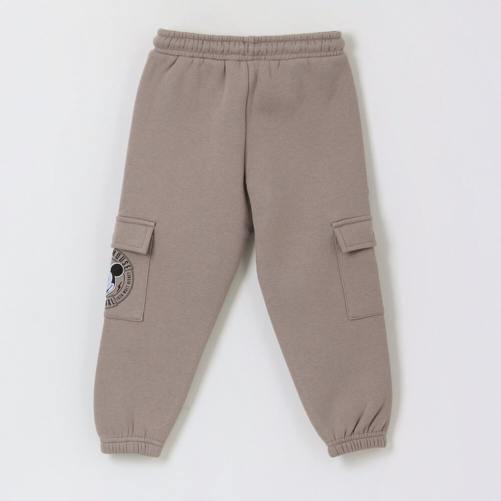 Pantal&oacute;n De Buzo Ni&ntilde;o Bolsillos Laterales Mickey Caf&eacute; Disney image number 1.0