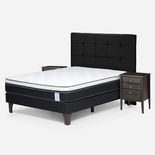 Cama Europea Rosen New Style 6 / 2 Plazas / Base Normal + Set De Maderas