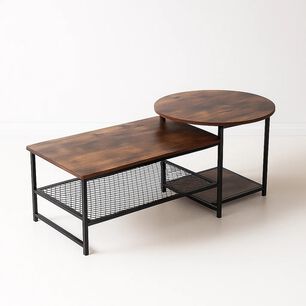 Set De Mesas De Centro Industrial En Mdf - Dise&ntilde;o D&uacute;o Modular