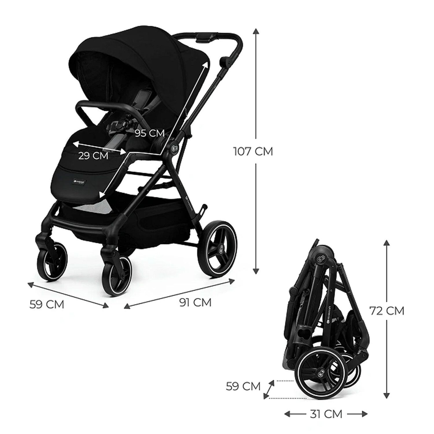Coche De Paseo Yoxi Pure Black image number 5.0