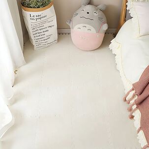 Pack 6 Alfombras Rompecabezas Felpa Shaggy 30x30 Cm Armables