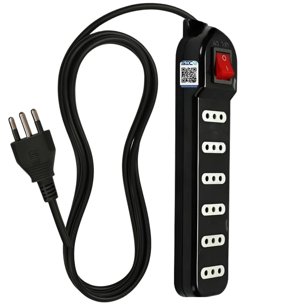 Alargador De 3mt Certificado 6 Pos + Switch Corta Corriente Me-070b image number 6.0