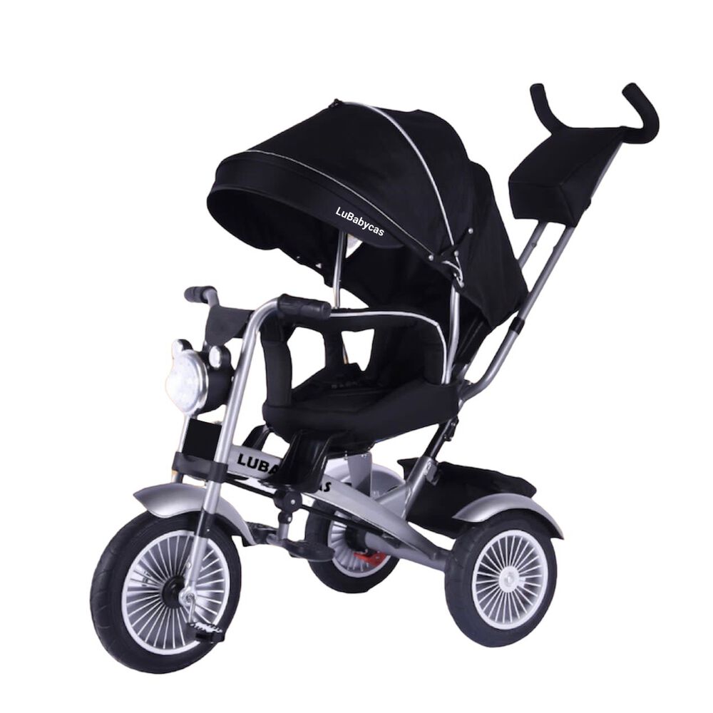 Triciclo Multifuncional 360° Con Luces Lubabycas Negro image number 0.0