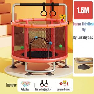 Cama El&aacute;stica Trampoline 150cm Con Barra Ejercicio Lubabycas