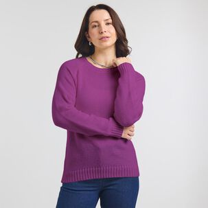 Sweater Básico Regular Manga Larga Cuello Alto Mujer Geeps
