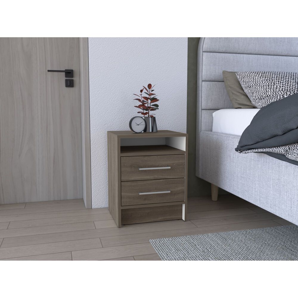 Velador 2 Cajones Fm 50.7x40x37.3 Cm Café Oscuro image number 4.0