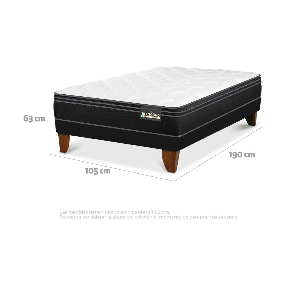 Cama Europea Belsogno Premium / 1.5 Plazas / Base Normal image number 3.0